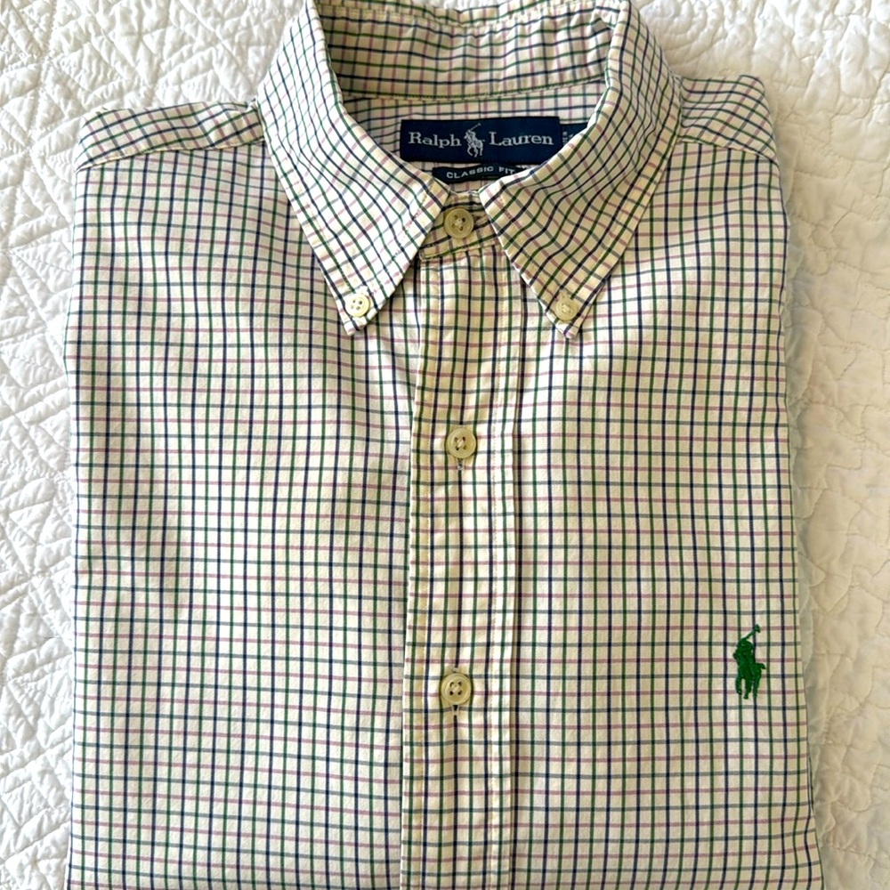 Men’s Polo by Ralph Lauren, L/S button down sport shirt.